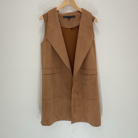 NWOT Hyfve Suede Long Vest - Picture 3 of 7